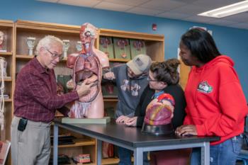 teaching with anatomical models in a biology lab